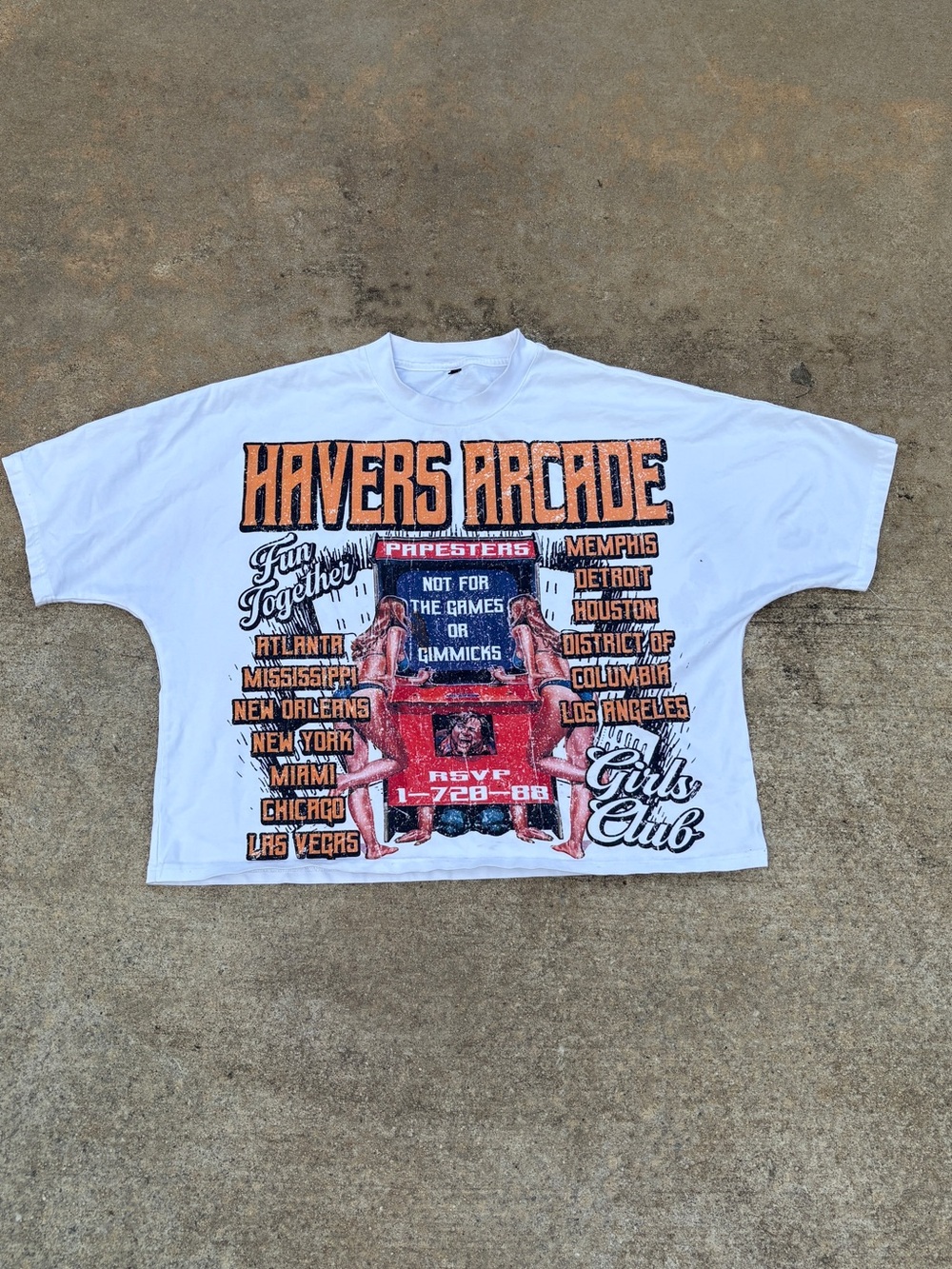 Havers Arcade White Graphic Kids T-Shirt